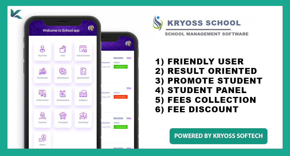 Kryoss school - School Management System